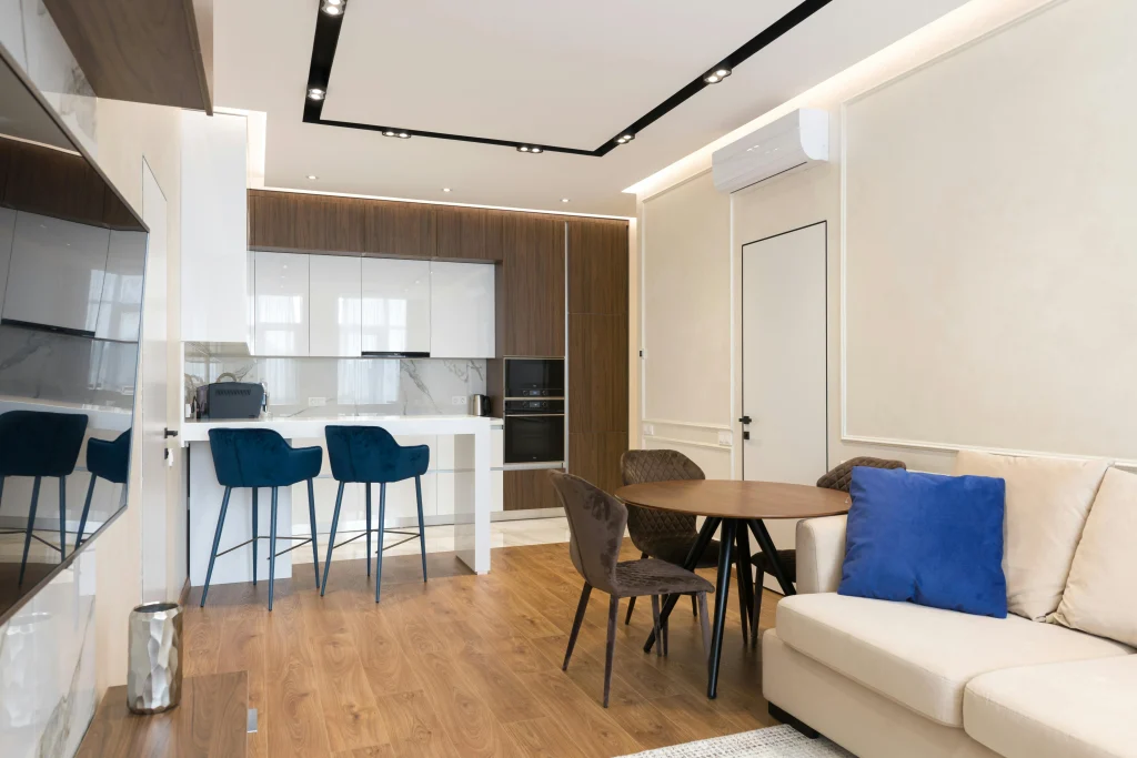 small space living with smart furniture layout