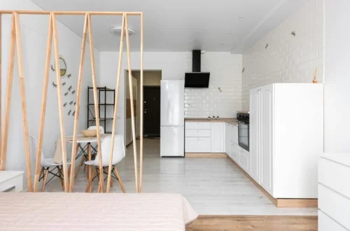 Small space living room with smart layout and simple design