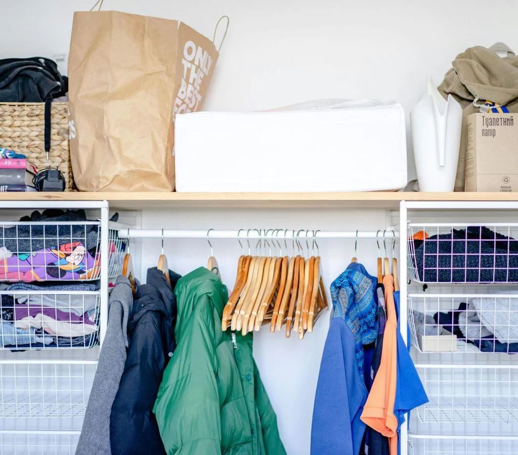Photo of a decluttered and organized living room with a budget-friendly decor