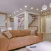 Living room with modern furniture and decor