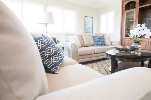 Living room with balanced furniture and decor