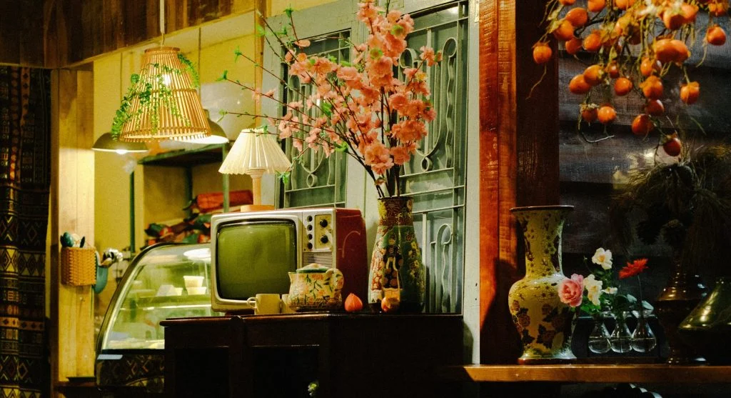 Cozy home interior with warm colors and decor