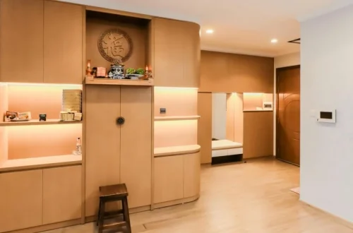 Budget-friendly home interior with modern furniture and decor
