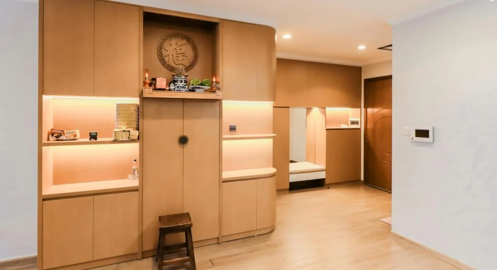 Budget-friendly home interior with modern furniture and decor