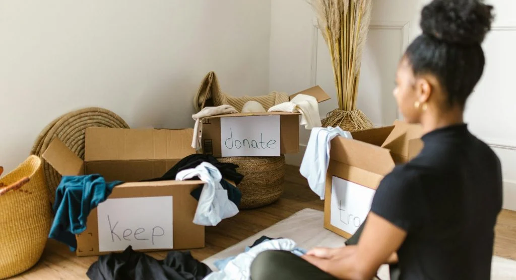 Room makeover with decluttered and organized space