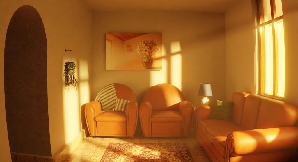 natural interior decor with flow