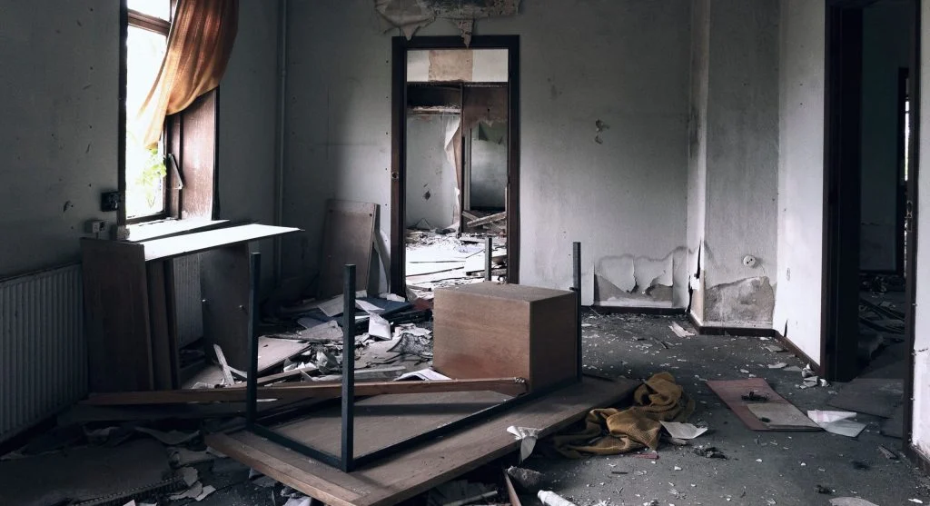 Visually busy room preventing peaceful feeling