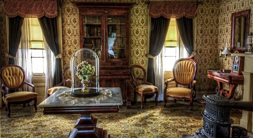 overdecorated wall cluttering space